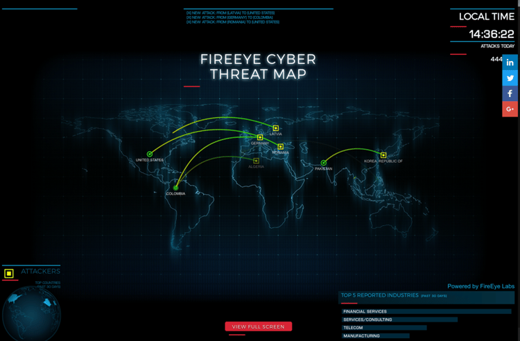 This Map Shows You International Cyber Attacks Real